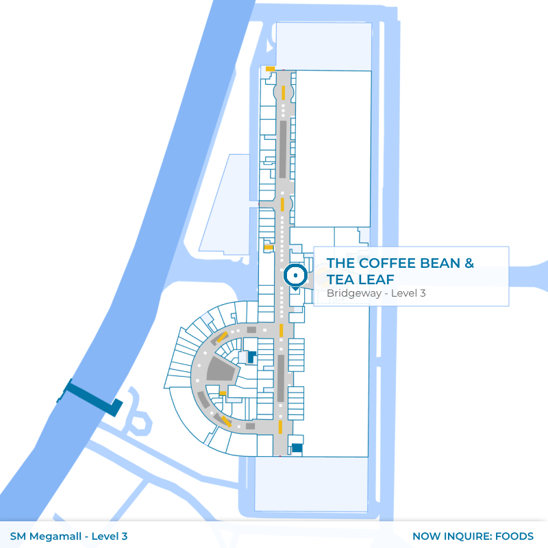 Map - The Coffee Bean - SM Megamall - Bridgeway - Level 3